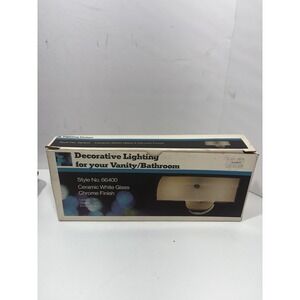 Angelo Lighting Vanity Bathroom Ceramic  White Glass Chrome Finish Vintage 66400